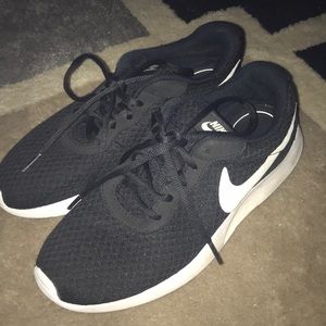 Black and white Nike shoes